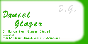 daniel glazer business card